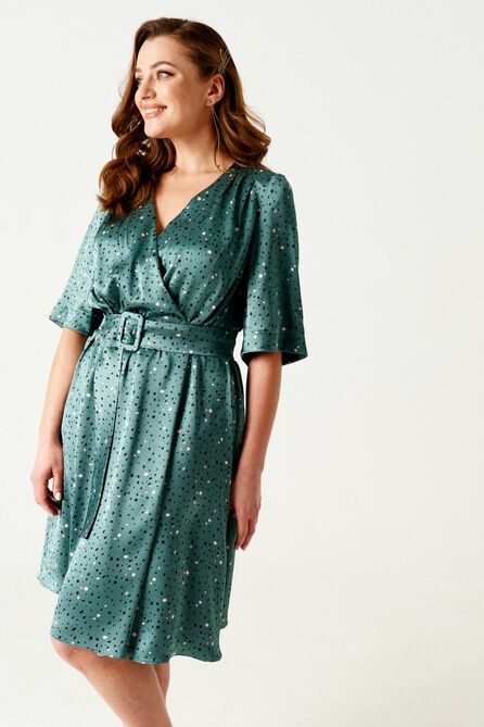 Повседневное платье ELLETTO LIFE 1882 зеленый