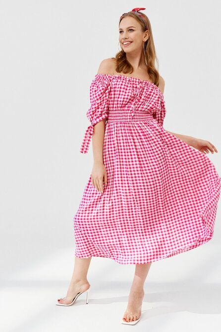 Повседневное платье ELLETTO LIFE 1887 розово-белый