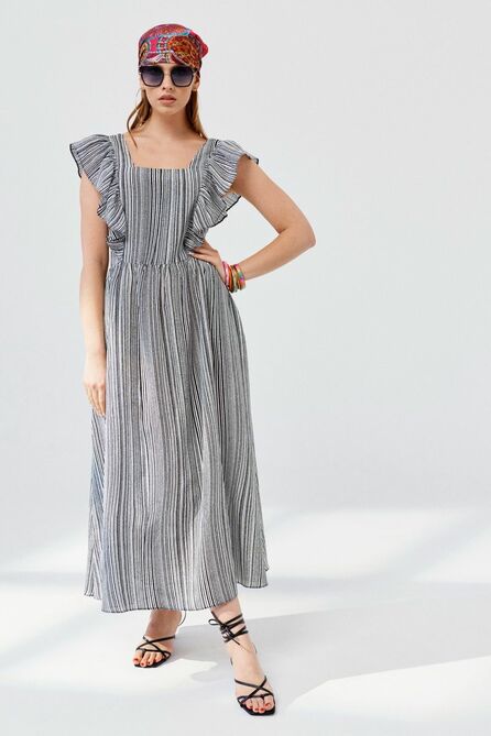 Повседневное платье ELLETTO LIFE 1898 черно-белый