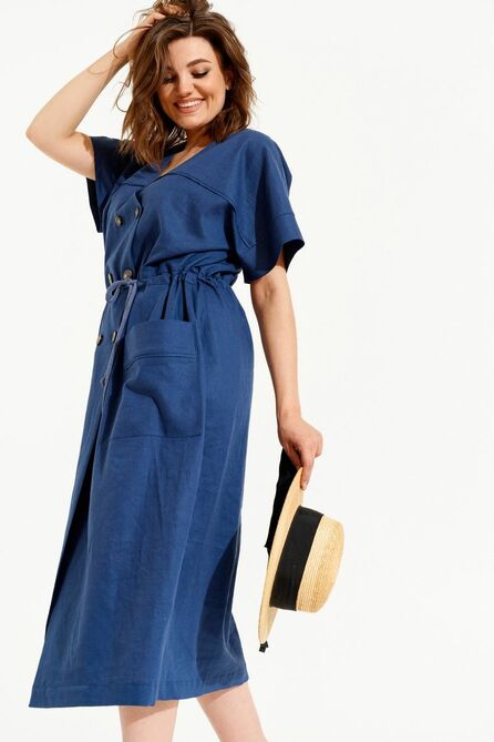Повседневное платье Elletto 1835 синий