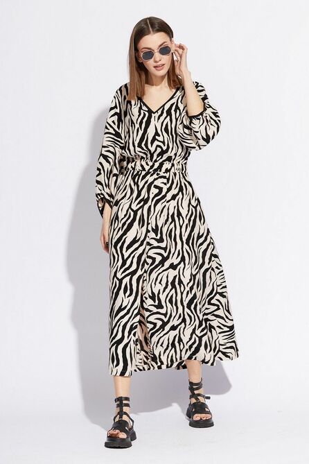 Повседневное платье EOLA 2244 зебра_бежевая