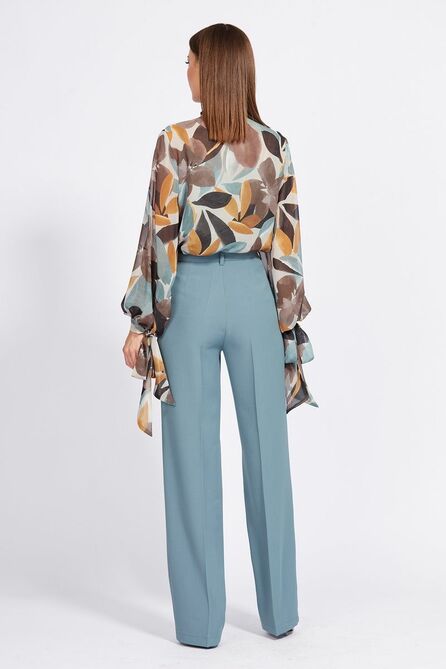 Блузка EOLA 2259 мятно-бежевый_рисунок