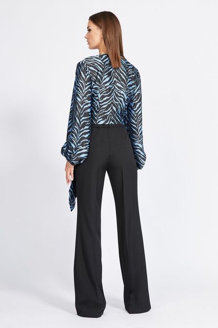 Блузка EOLA 2285 голубой_рисунок