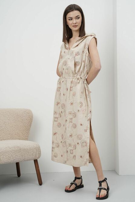 Повседневное платье Фантазия Мод 4222 беж