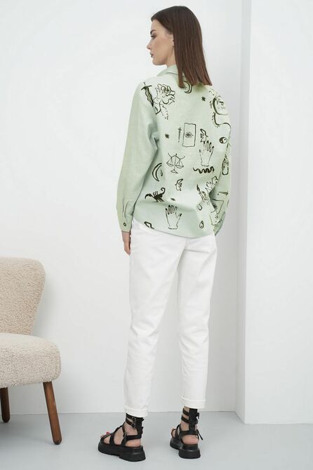 Рубашка Фантазия Мод 4195 светлая_олива