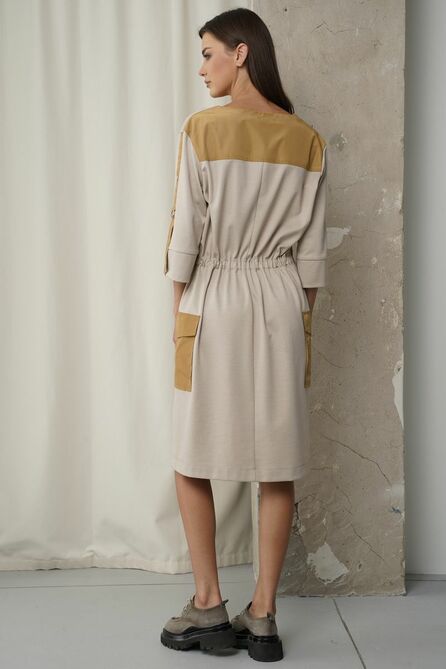 Повседневное платье Фантазия Мод 4302 беж