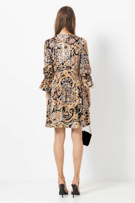 Повседневное платье Favorini 31588 черный-беж