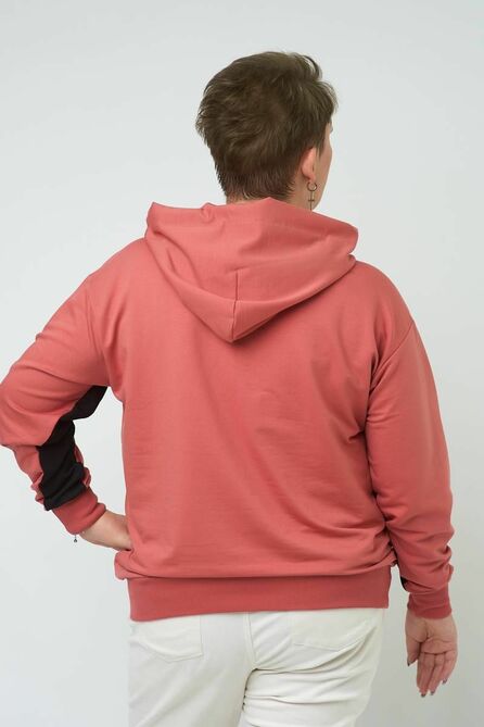 Спортивная кофта FORMAT 13249 терракот-черный