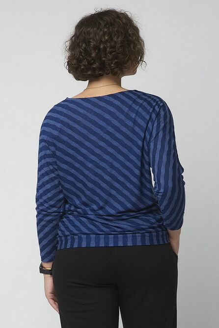 Джемпер FORMAT 13312 полоска_меланж_джинс Джемпер FORMAT 13312 полоска_меланж_джинс