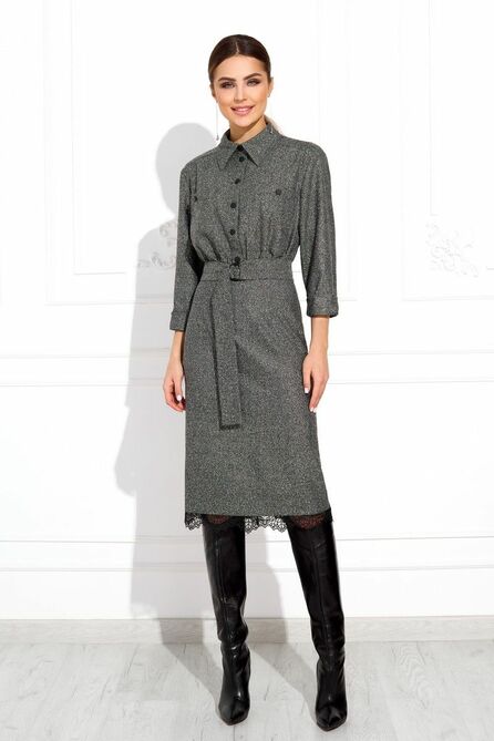 Повседневное платье Gizart 5104 серый