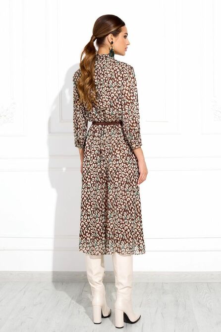 Повседневное платье Gizart 5105 пятна_на_коричневом