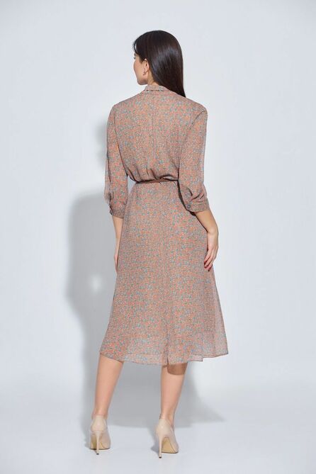 Офисное платье Gizart 5105 бежевый Офисное платье Gizart 5105 бежевый