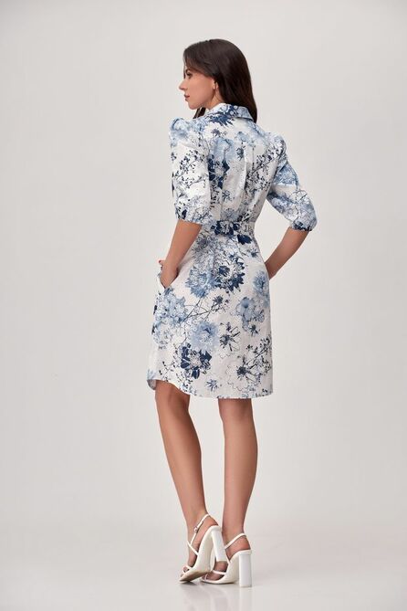 Повседневное платье Gizart 7492 голубой