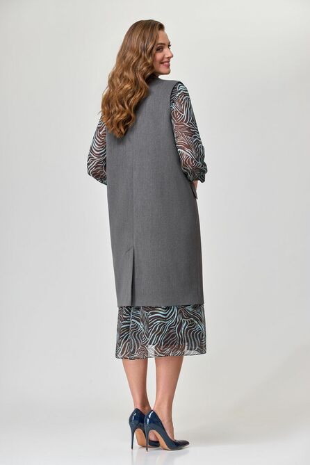 Платье, Жилет Gizart 7531-2сер