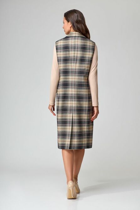 Платье, Жилет Gizart 5151 клетка