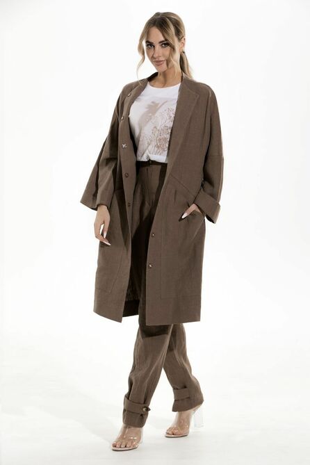 Тренч Golden Valley 7131 коричневый