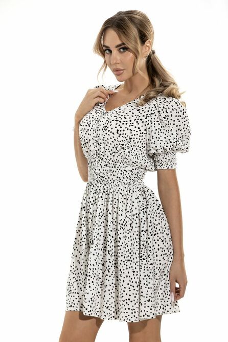 Повседневное платье Golden Valley 4848 бело-черный