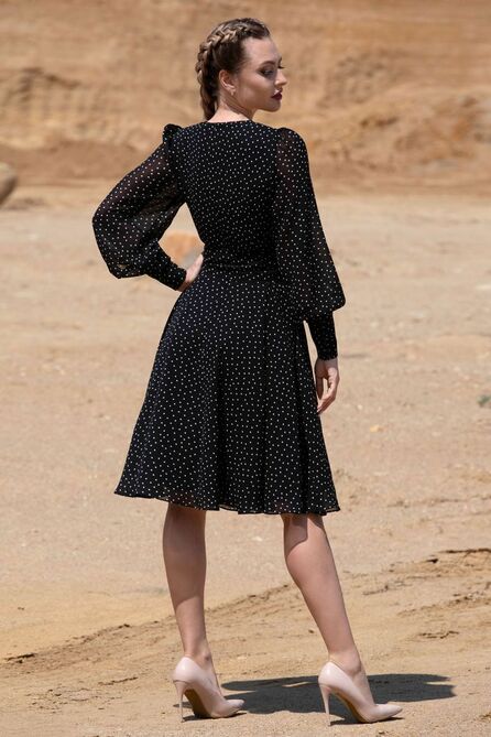 Повседневное платье Golden Valley 4708 черно-белый