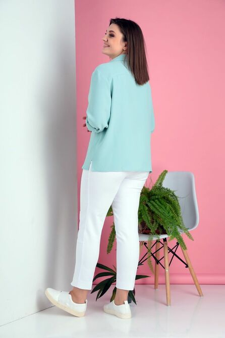 Костюм с блузкой Ivelta plus 2962 аквамарин