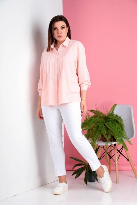 Костюм с блузкой Ivelta plus 2962 розовый