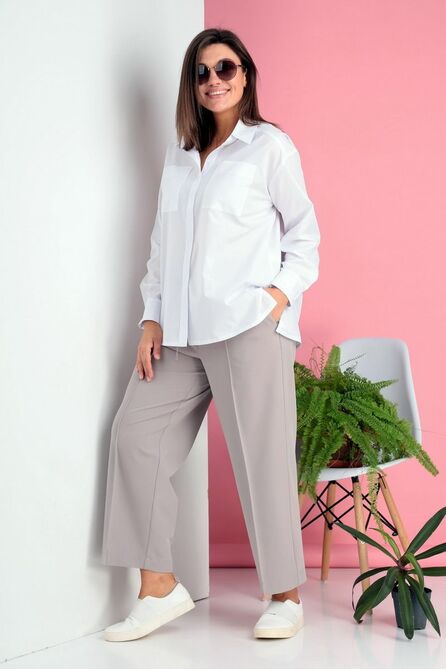 Костюм с блузкой Ivelta plus 2966 серый Костюм с блузкой Ivelta plus 2966 серый