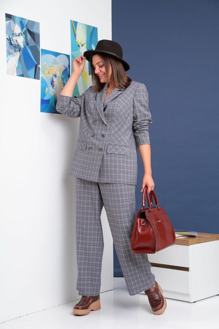 Костюм брючный Ivelta plus 2972 серый