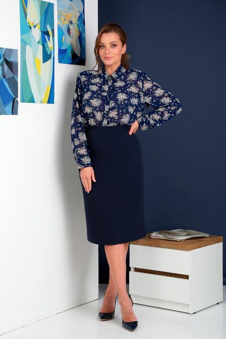 Блуза, Юбка, Жилет Ivelta plus 3635