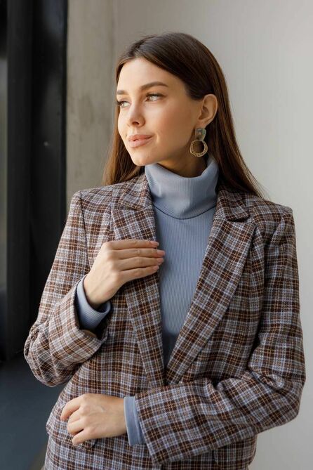 Жакет Ivera 3020 коричневый,голубой