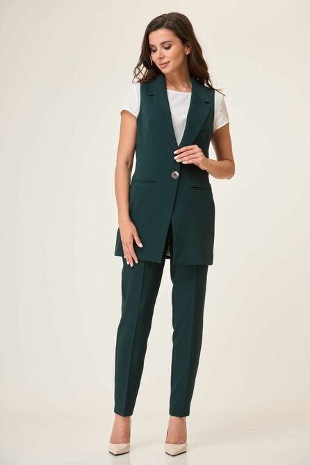 Костюм брючный Juliet Style Д191-2 темно-зеленый Костюм брючный Juliet Style Д191-2 темно-зеленый