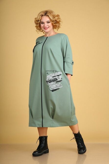 Повседневное платье Ксения Стиль 1939 мята