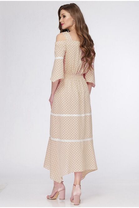 Повседневное платье Ladis Line 941 бежевый