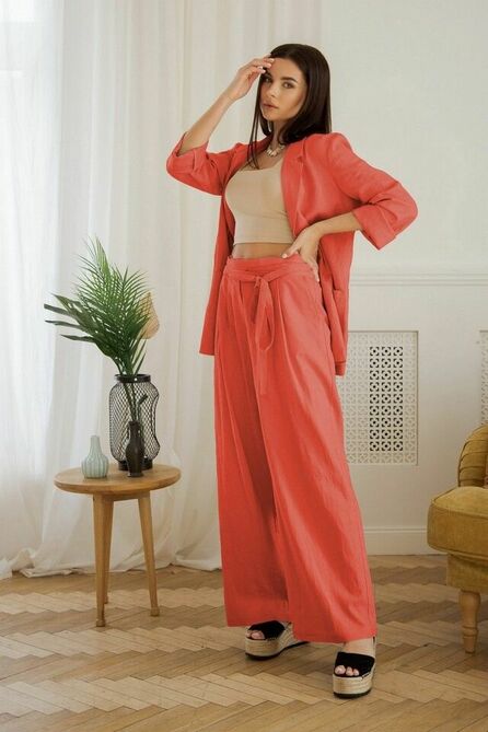 Костюм брючный Ladis Line 1445 коралл