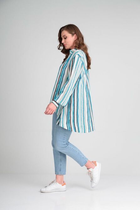 Блузка Lady Line 521 сине-голубой