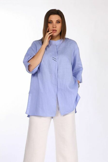 Костюм с блузкой Lady Secret 2806 молочный+нежно-голубой