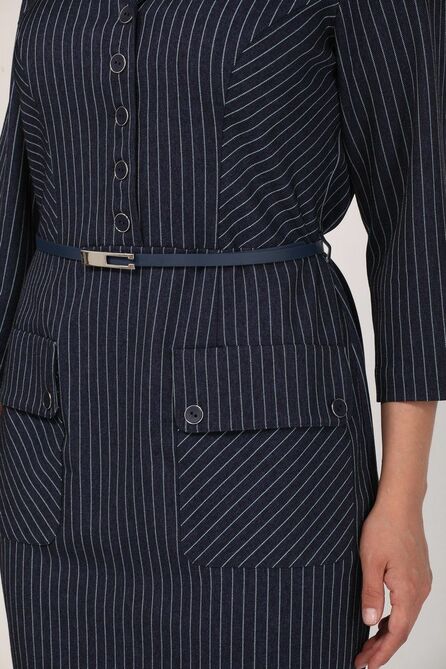 Повседневное платье Lady Style Classic 1996 синий-белый