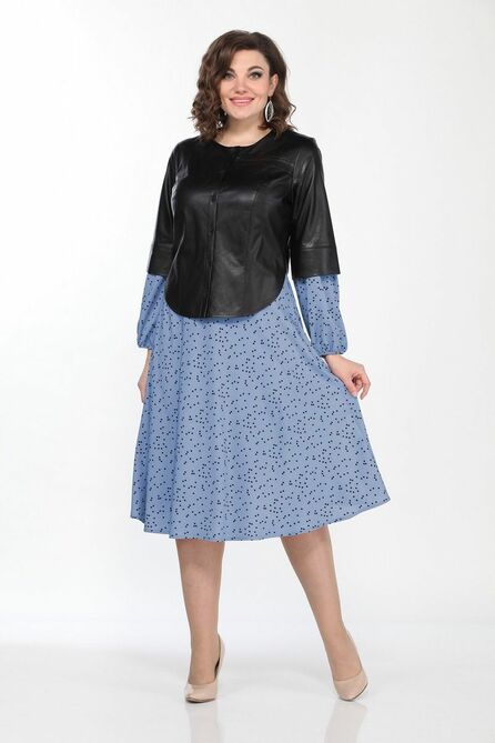 Плательный комплект Lady Style Classic 2256/1 голубой-черный