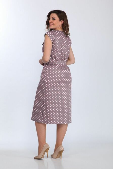 Вечернее платье Lady Style Classic 1852/3 кофе_горох