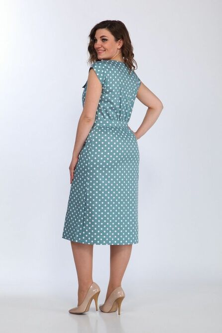 Вечернее платье Lady Style Classic 1852/1 бирюза_горох Вечернее платье Lady Style Classic 1852/1 бирюза_горох