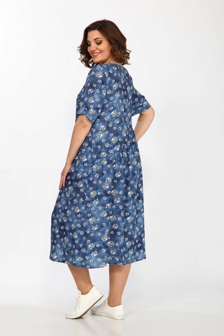Повседневное платье Lady Style Classic 1783/3 синий_ромашки Повседневное платье Lady Style Classic 1783/3 синий_ромашки