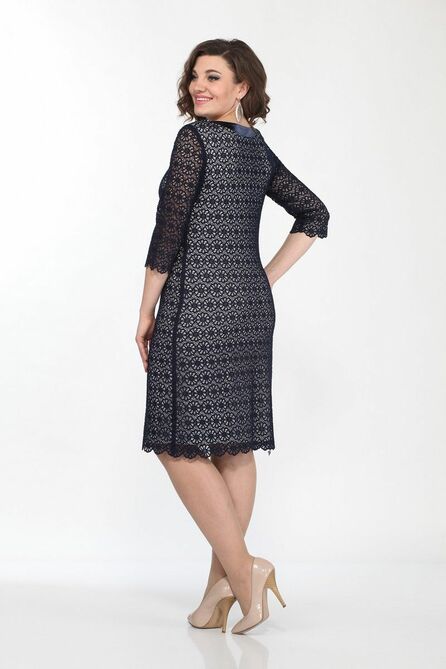 Повседневное платье Lady Style Classic 427/1 темно-синий