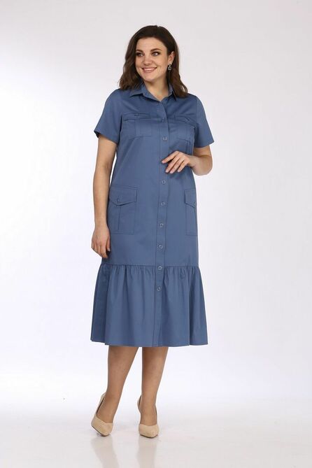 Повседневное платье Lady Style Classic 1815 синий Повседневное платье Lady Style Classic 1815 синий