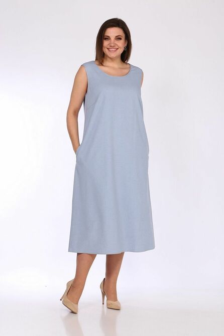 Костюм с блузкой Lady Style Classic 1351 голубой Костюм с блузкой Lady Style Classic 1351 голубой