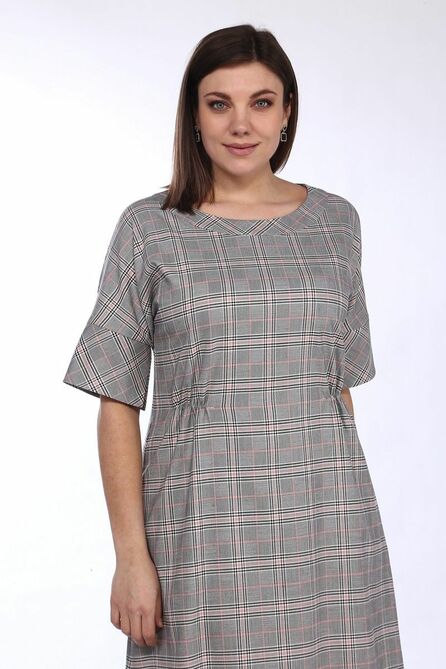 Повседневное платье Lady Style Classic 1632/1 розово-серый Повседневное платье Lady Style Classic 1632/1 розово-серый