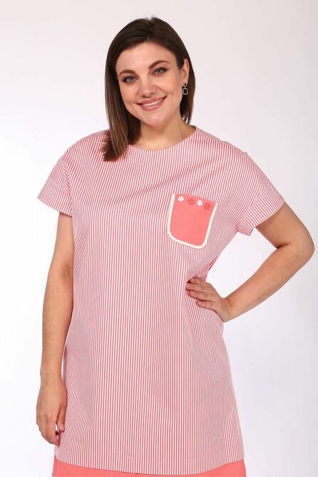 Повседневное платье Lady Style Classic 1398/1 розовые_тона