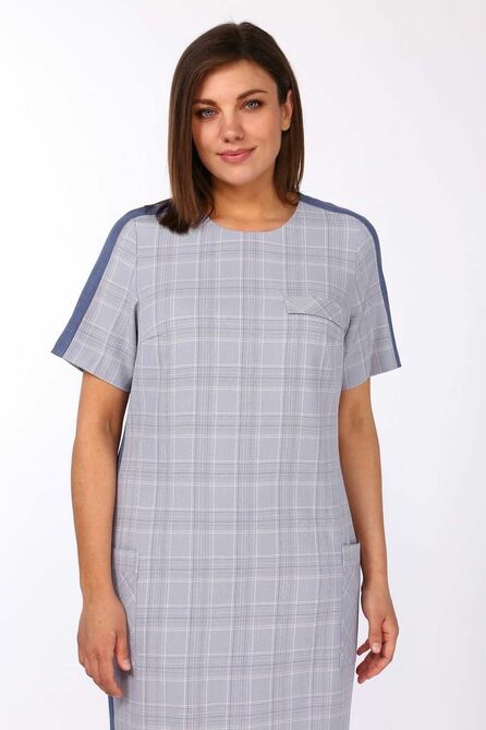 Повседневное платье Lady Style Classic 1487/2 синие_тона