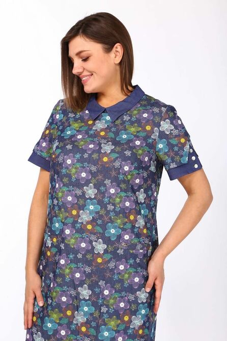 Повседневное платье Lady Style Classic 1063/1 синие_тона Повседневное платье Lady Style Classic 1063/1 синие_тона