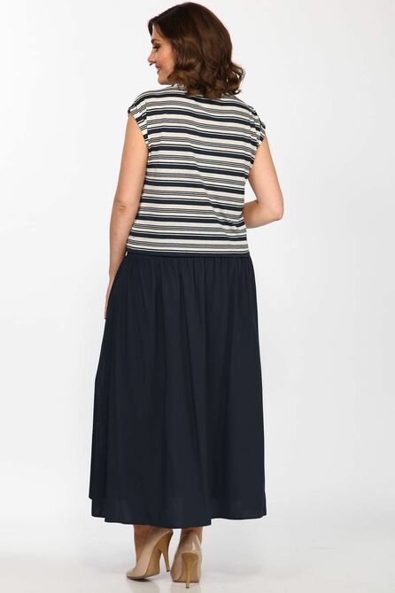 Костюм с блузкой Lady Style Classic 1582/1 синие_тона