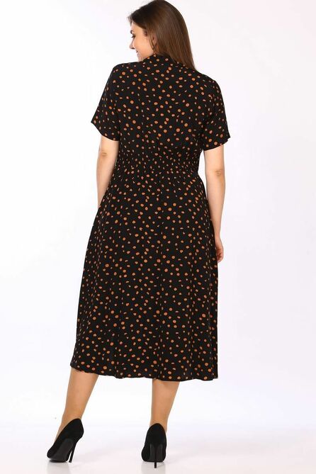 Повседневное платье Lady Style Classic 2338/5 черный_с_оранжевым