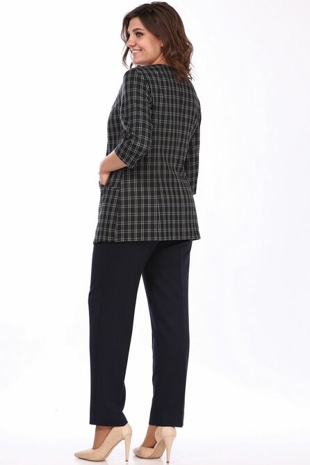 Костюм брючный Lady Style Classic 887/1 темно_синий_клетка