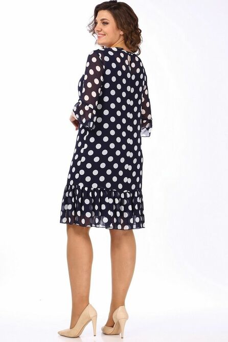 Туника, Платье Lady Style Classic 1566/9 синий_с_белым